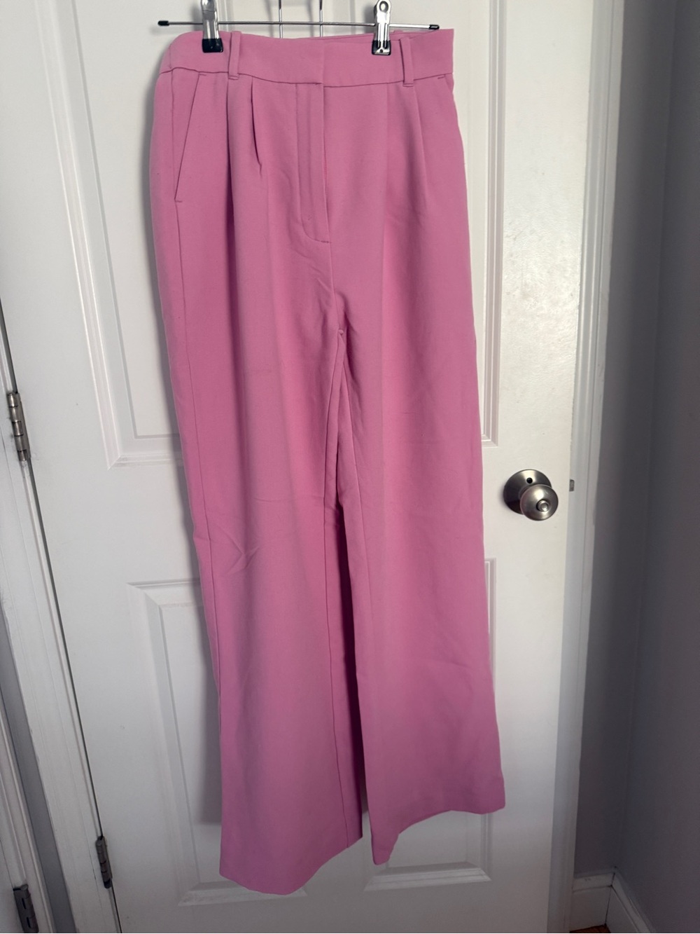 Abercrombie & Fitch Rose-Pink Wide-Leg Pants